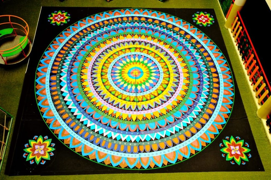 Mandala Swishes - see how I swish for dot mandala art 